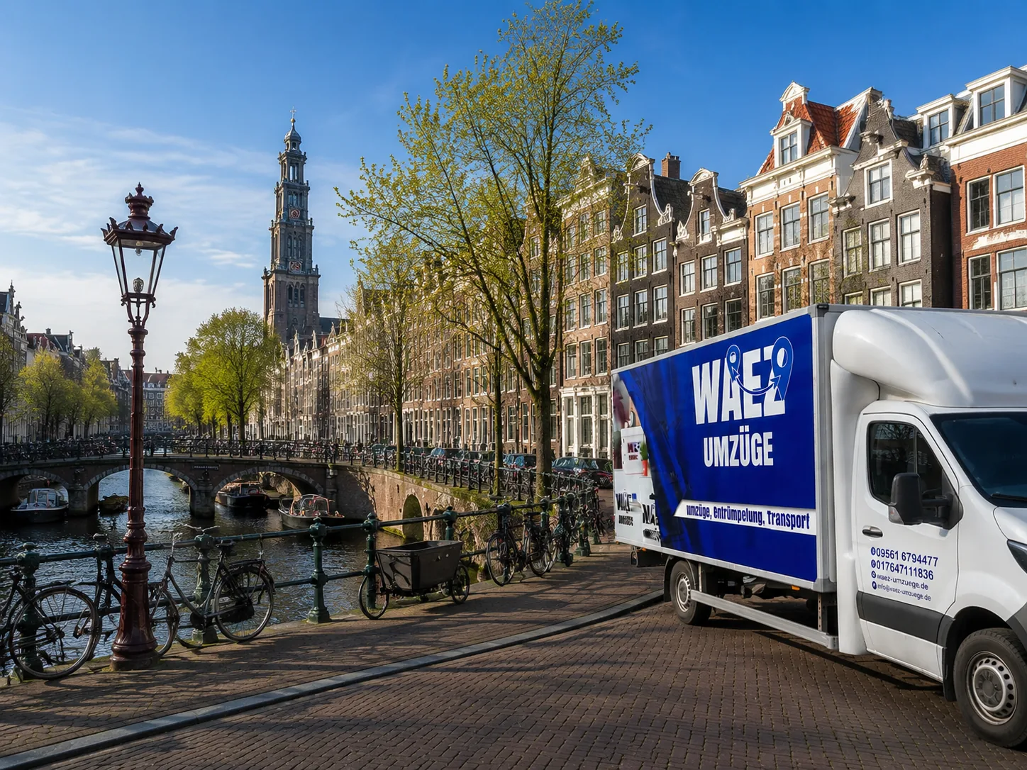 WAEZ Umzüge LKW in Amsterdam – Auslandsumzug in die Niederlande ab Coburg