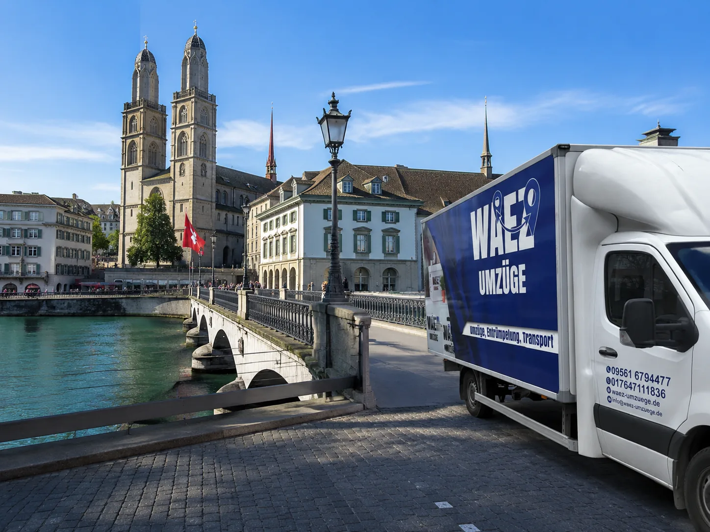 WAEZ Umzüge LKW in Zürich – internationaler Umzug in die Schweiz ab Coburg